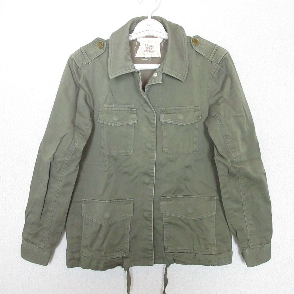 Chester & Violet Jacket Womens XS Olive Military Utility Field‎ Cotton Lined
